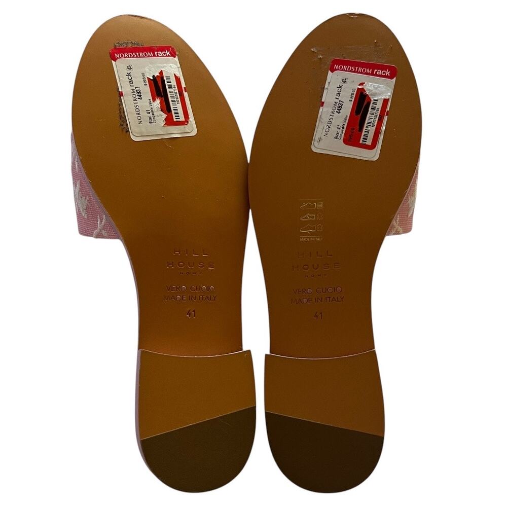 Hill House The Summer Slide Sandals In Pink Embroidery Size 41 EU - Picture 6 of 6